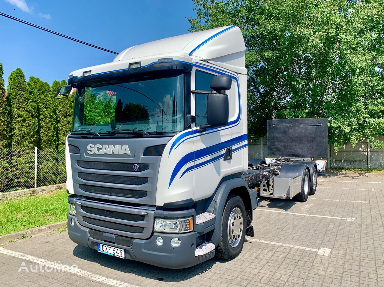 грузовик шасси Scania G450 6x2 low milage Top Condidion chassis full air retarder